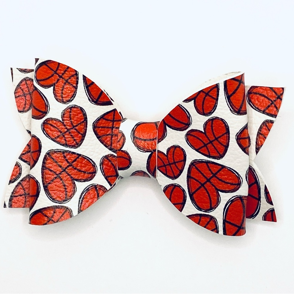 Handmade faux leather bow
